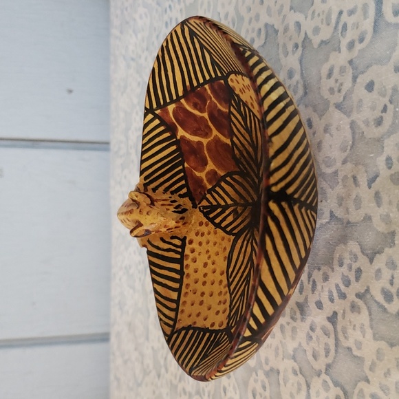 African Plate Cheetah Drinking Plate Leopard Drinking Plate African Trinket Dish - Picture 5 of 11